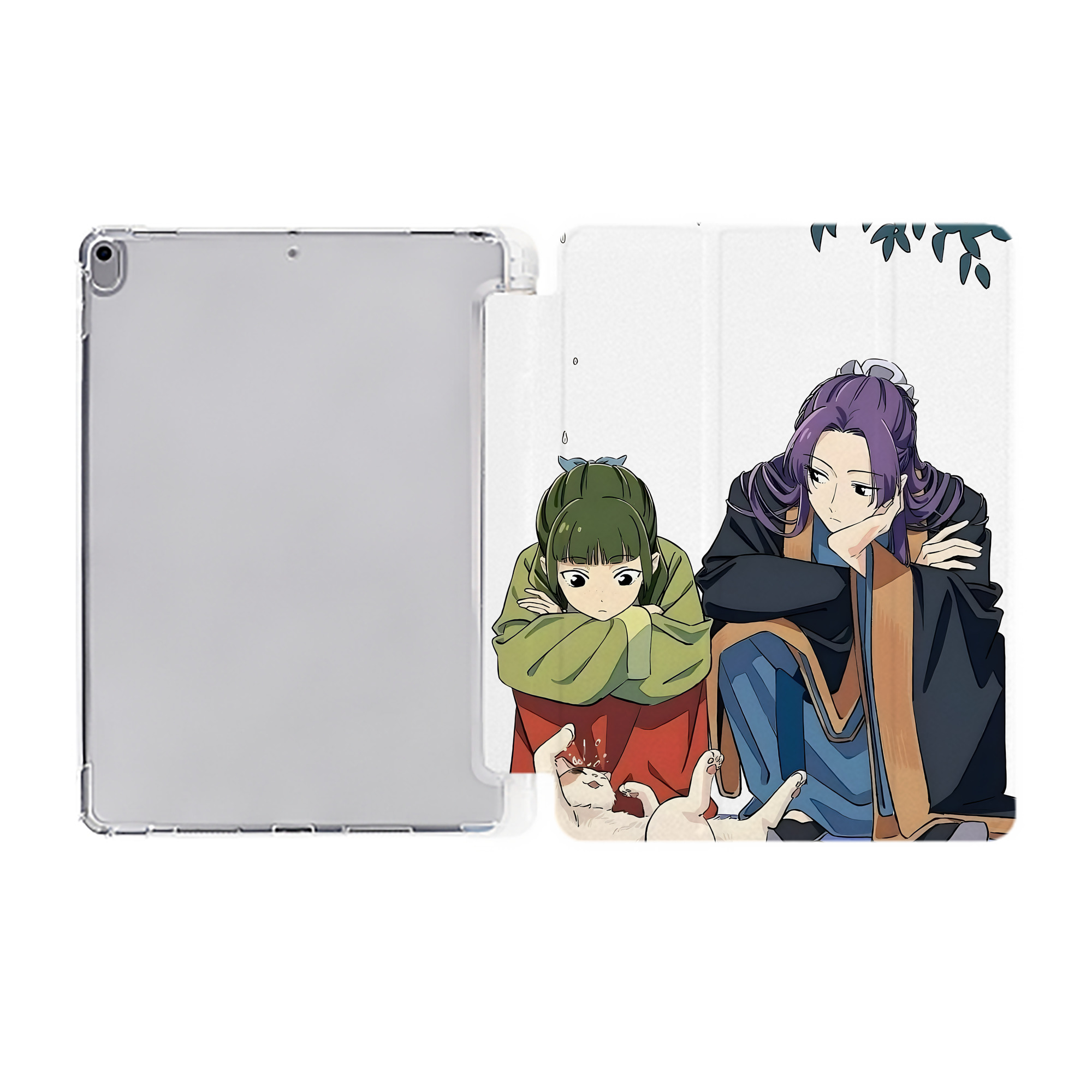 （画像用） 薬屋のひとりごと The Apothecary Diaries IPad ケース ペン収納付き 三つ折りスタンド PUレザー×シリコン 対応機種9.5/10.5/10.9インチ